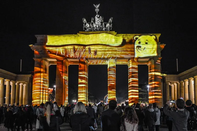 Brandenburška kapija osvetljena tokom Festivala svetla