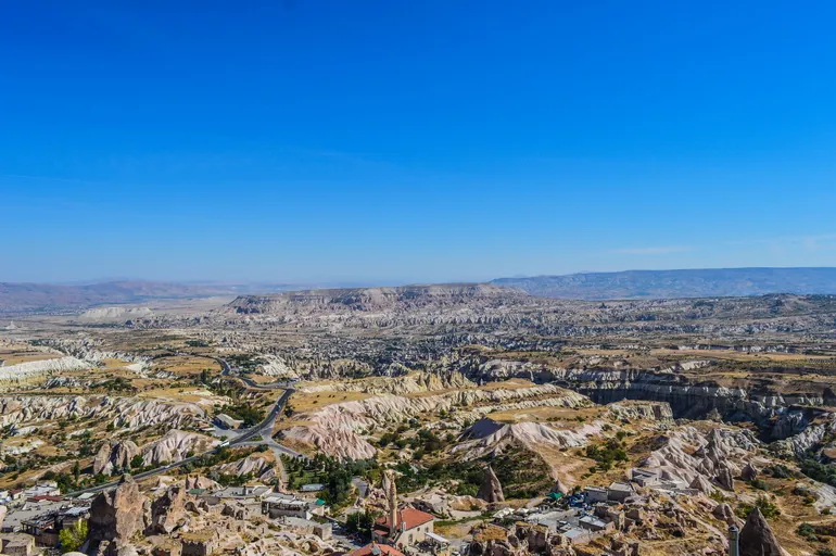 Pogled sa tvrđave Učisar na Kapadokiju