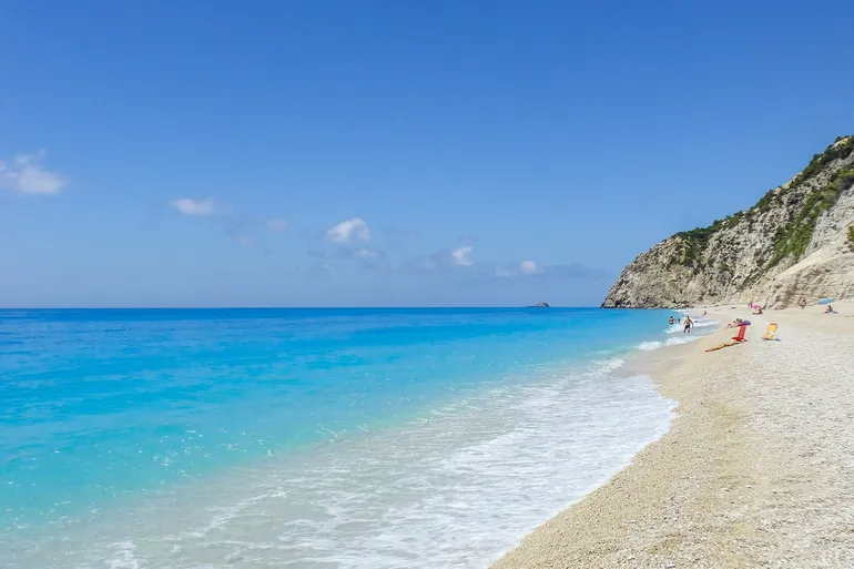 Plaža Katizma i tirkizno more na Lefkadi
