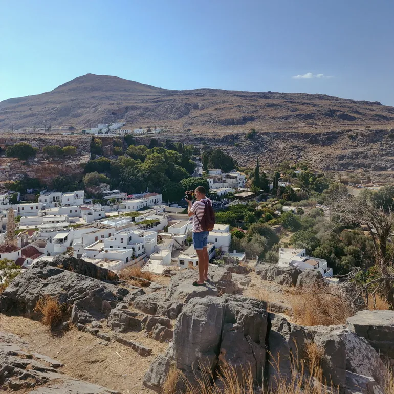 Pogled na Lindos sa uzvišenja