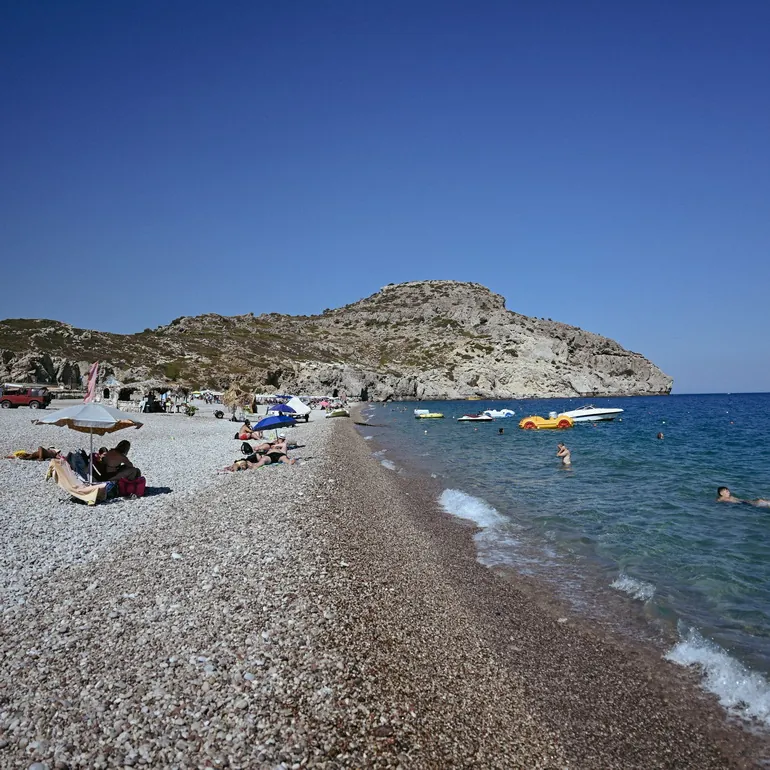Plaža na istočnoj obali Rodosa