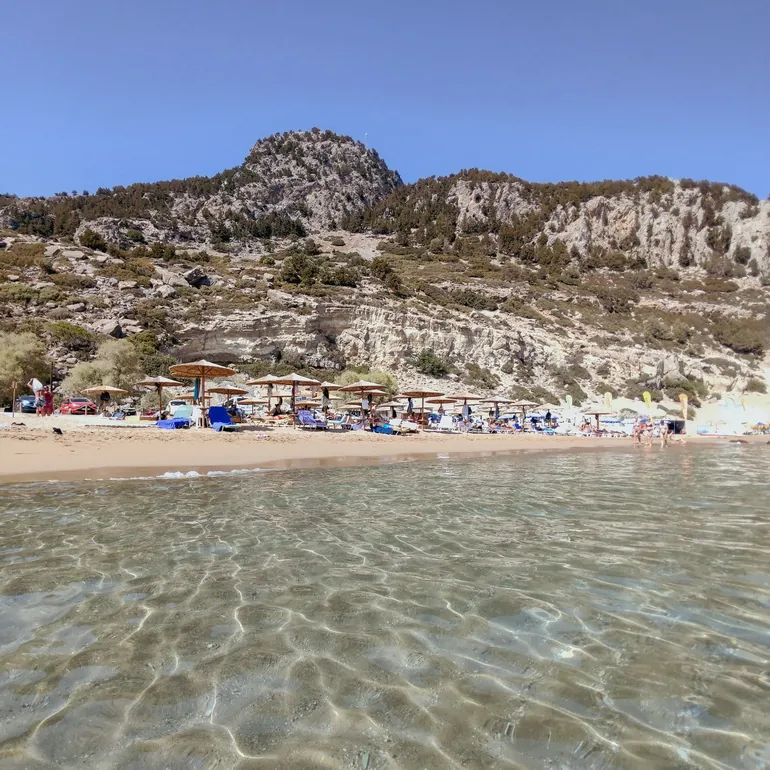 Plaža na istočnoj obali Rodosa