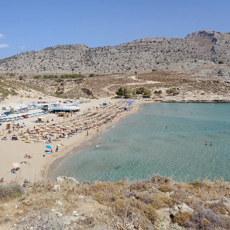Plaža na istočnoj obali Rodosa