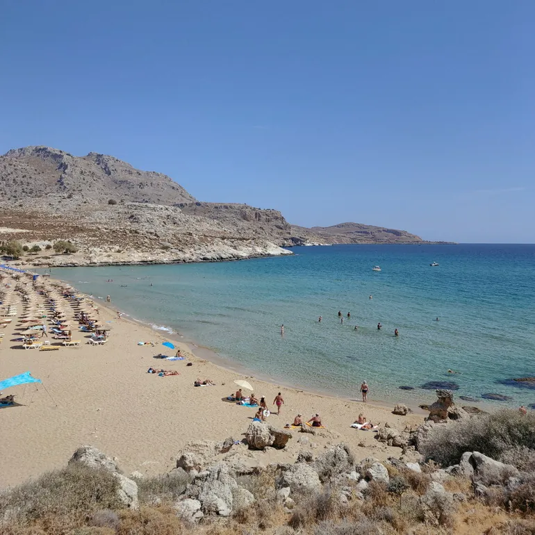 Plaža na istočnoj obali Rodosa