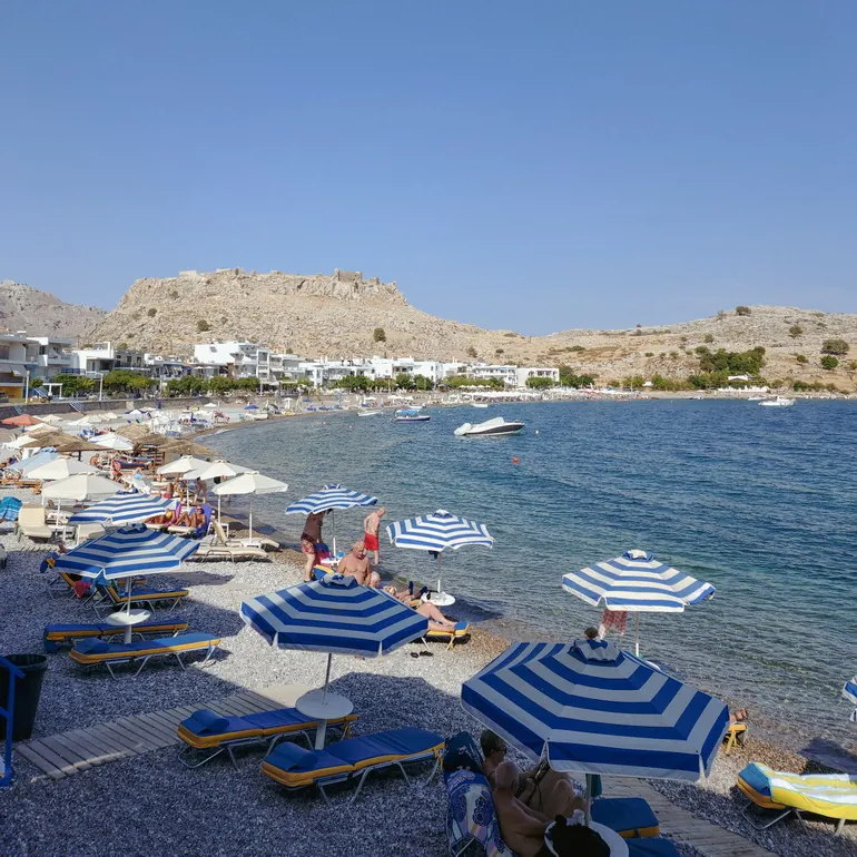 Plaža na istočnoj obali Rodosa