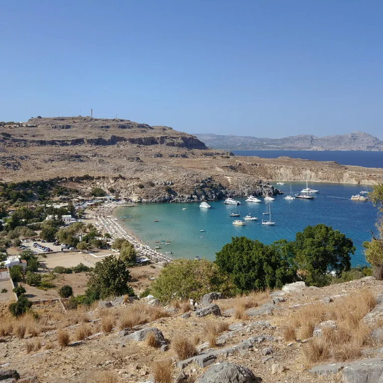 Plaža na istočnoj obali Rodosa