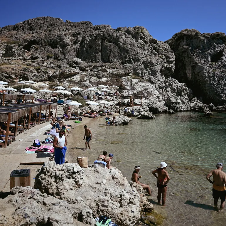 Plaža na istočnoj obali Rodosa