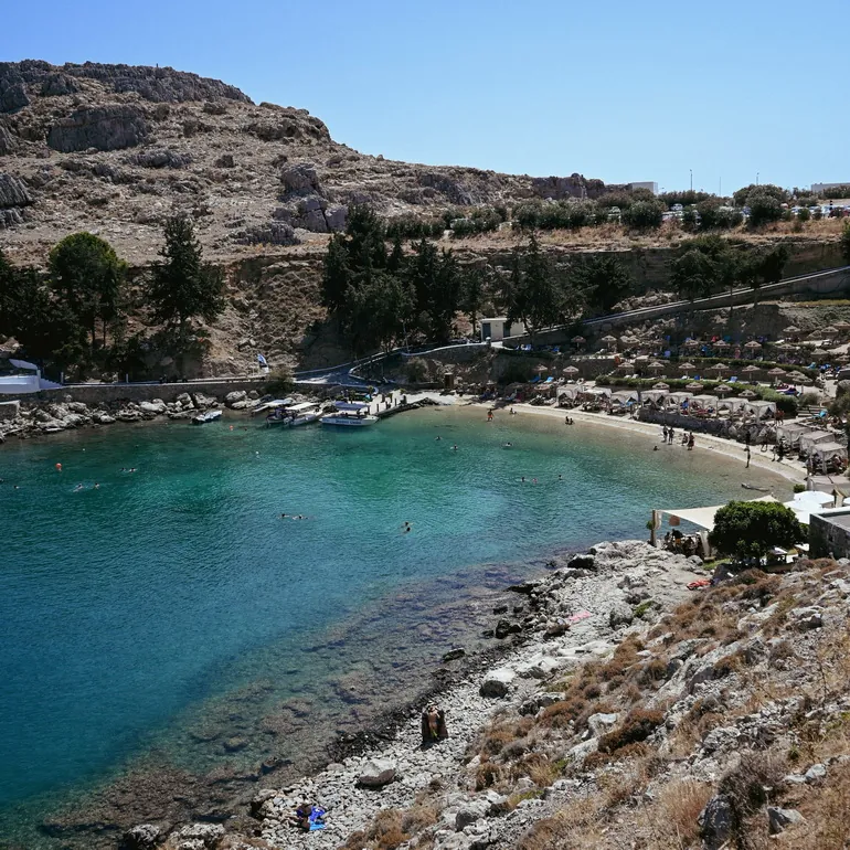Plaža na istočnoj obali Rodosa