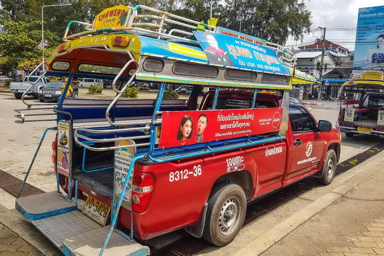 Taksi kamionet na Koh Phanganu
