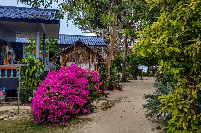 Cveće ispred bungalova
