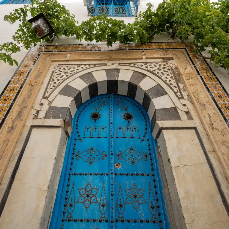 Plava ukrašena vrata u Sidi Bou Saidu